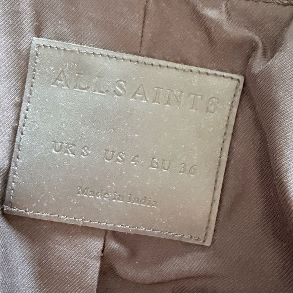 All saints leather jacket US size 4 - Picture 5 of 8